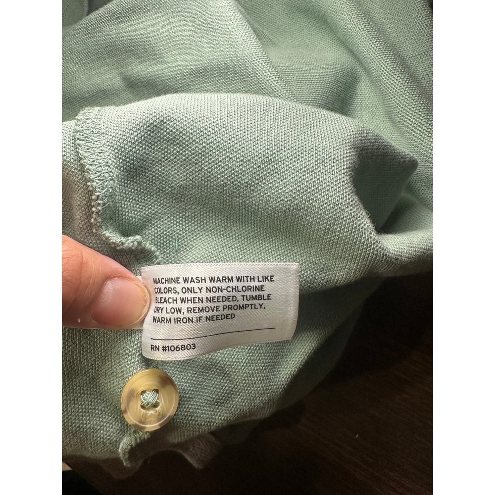 Duluth Trading Co Mens 3XL Relaxed Fit Polo Shirt Sage Green Cotton Pocket Pique - Picture 9 of 10